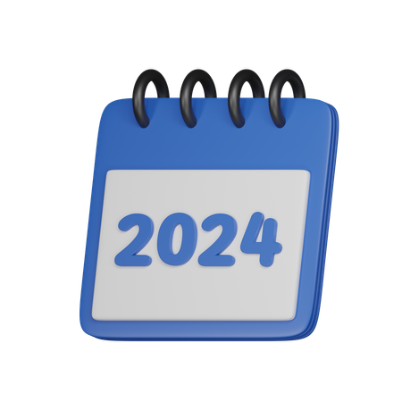 2024 Year  3D Icon