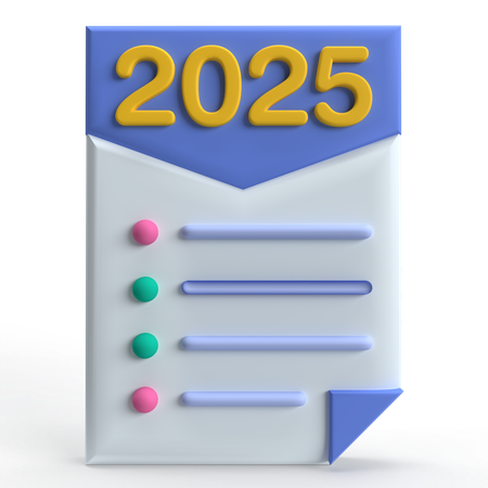 2025  3D Icon