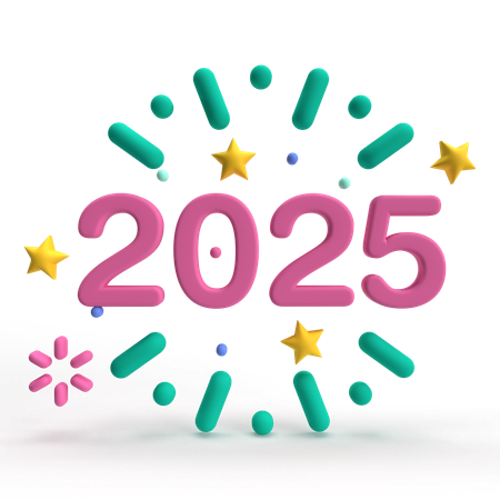 2025 année  3D Icon