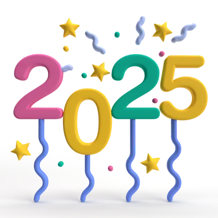 2025 année  3D Icon