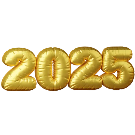 Balão 2025  3D Icon