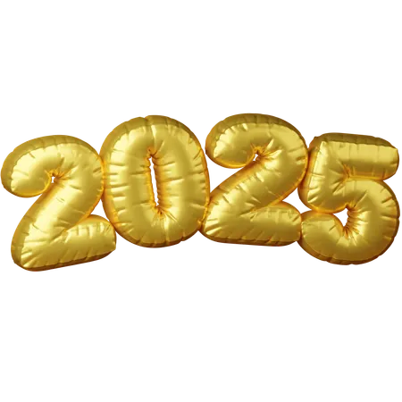 Balão 2025  3D Icon