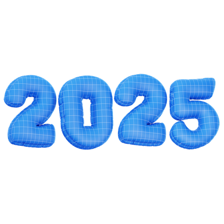 Ballon coloré 2025  3D Icon