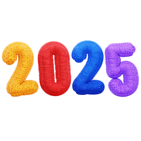 Ballon coloré 2025  3D Icon