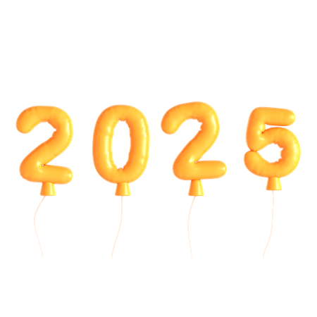 2025年の風船  3D Icon