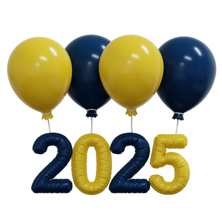 Balões 2025  3D Icon