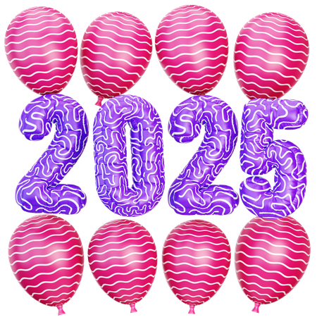 2025 Bunter Ballon  3D Icon