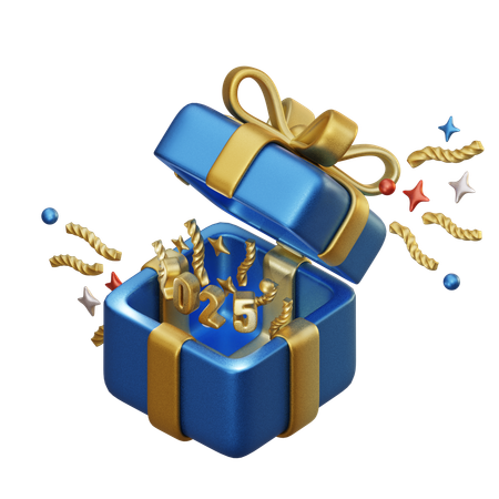 Caja de regalo 2025  3D Icon