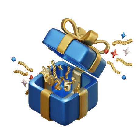 Caja de regalo 2025  3D Icon