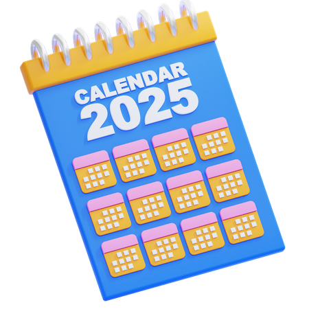 Calendário 2025  3D Icon