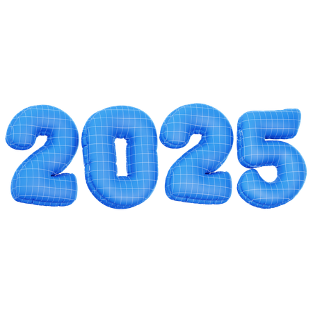 2025 カラフルなバルーン  3D Icon