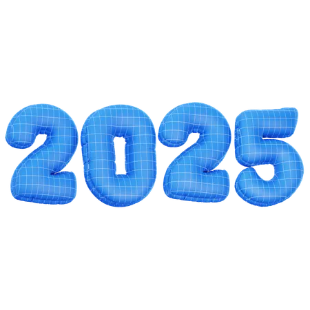 2025 カラフルなバルーン  3D Icon