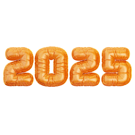 2025 カラフルなバルーン  3D Icon