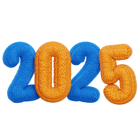 2025 カラフルなバルーン  3D Icon