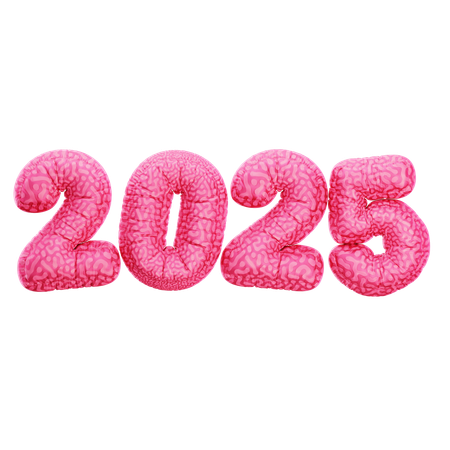 2025 カラフルなバルーン  3D Icon