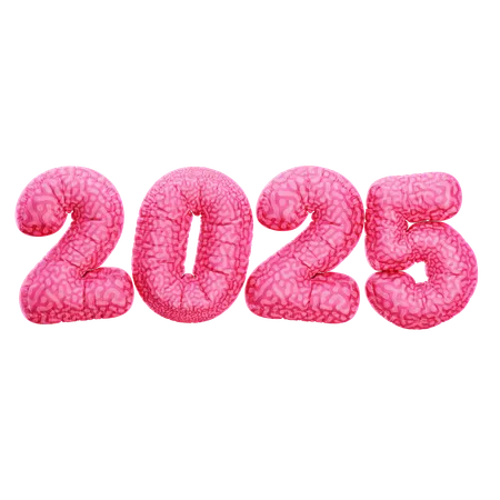 2025 カラフルなバルーン  3D Icon