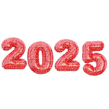 2025 カラフルなバルーン  3D Icon