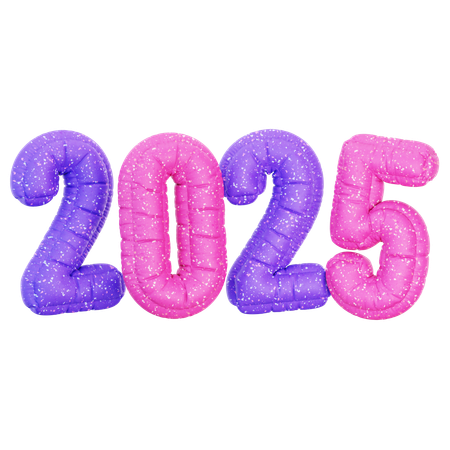 2025 Colorful Balloon  3D Icon