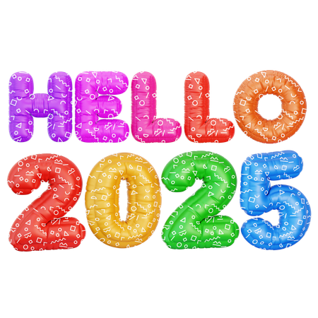 2025 Colorful Balloon  3D Icon