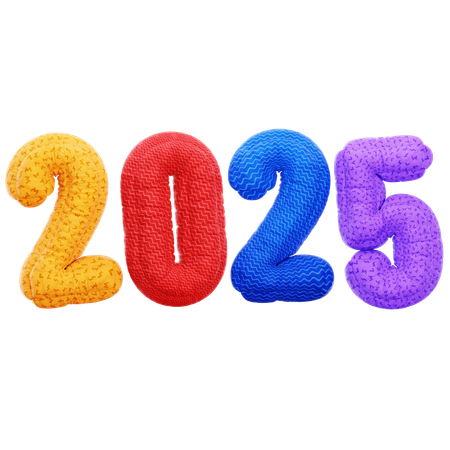 2025 Colorful Balloon  3D Icon