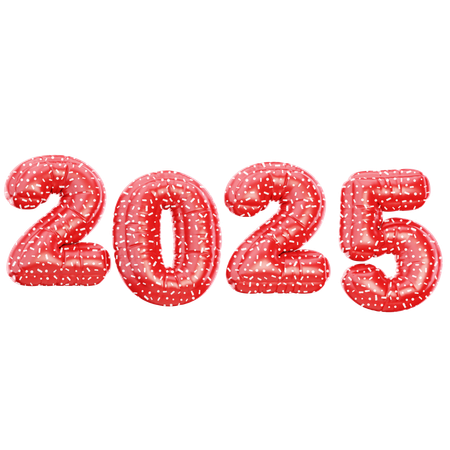 2025 Colorful Balloon  3D Icon