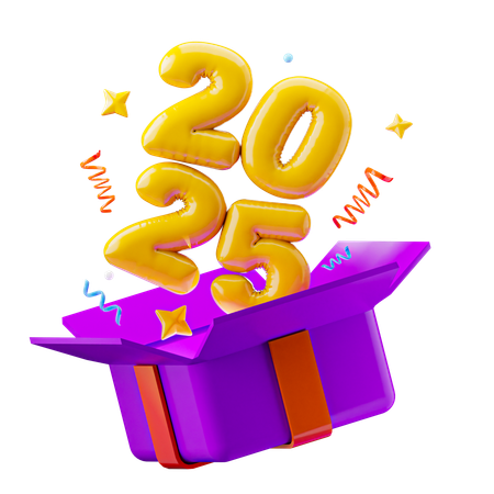 2025 Geschenkbox  3D Icon