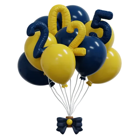 Globos del año 2025  3D Icon