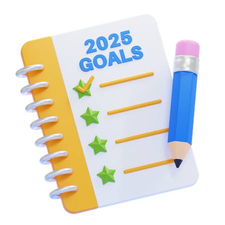 2025 Goals  3D Icon