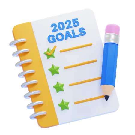 2025 Goals  3D Icon