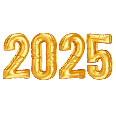 2025 Golden Balloon  3D Icon