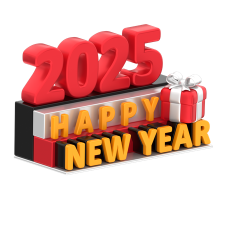 2025 Happy new Year  3D Icon