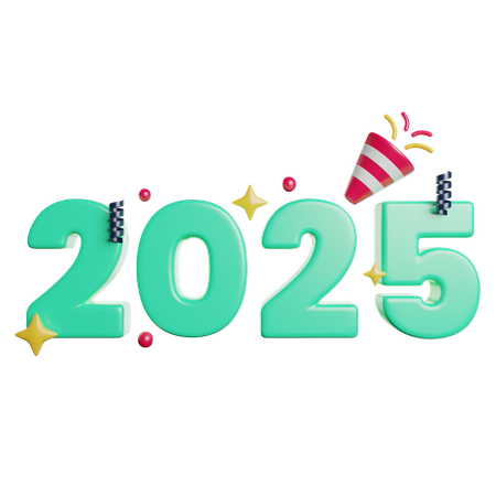 Jour de l'An 2025  3D Icon