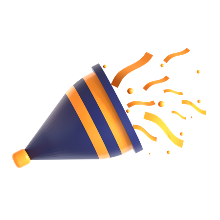 2025 New Year Confetti  3D Icon