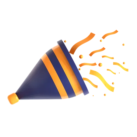 2025 New Year Confetti  3D Icon