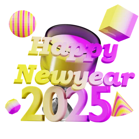 2025 Newyear  3D Icon