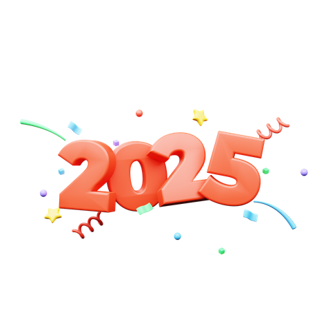 2025 nouvel an  3D Icon