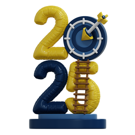 Objetivo 2025  3D Icon