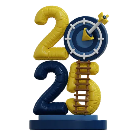 Objetivo 2025  3D Icon