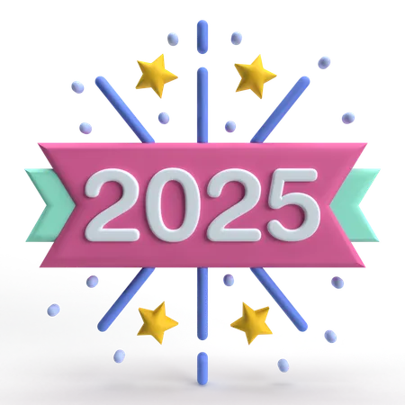 2025 Year  3D Icon