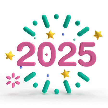 2025 Year  3D Icon