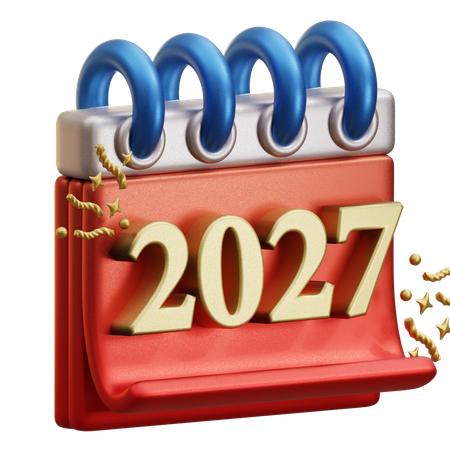 Calendário 2027  3D Icon