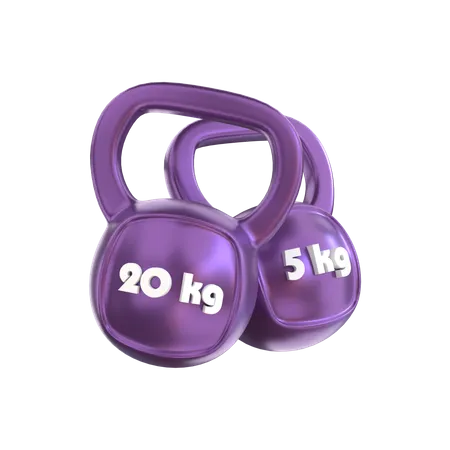 20kg Kettlebell  3D Illustration