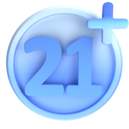 21 ans et plus  3D Icon