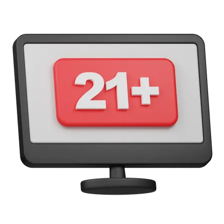 21+ Contenu  3D Icon