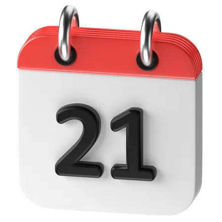 21 Date  3D Icon