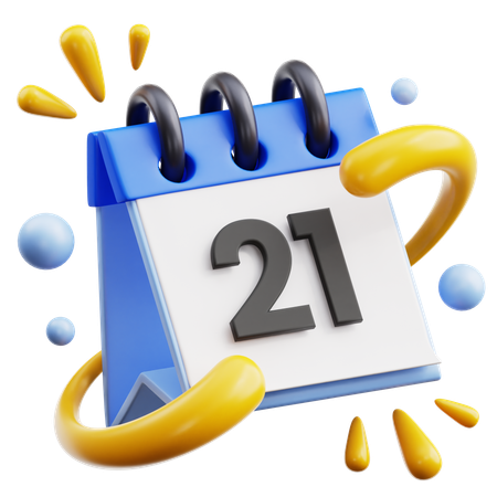 21 date  3D Icon