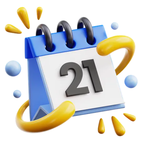 21 date  3D Icon