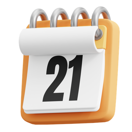 21 Date  3D Icon