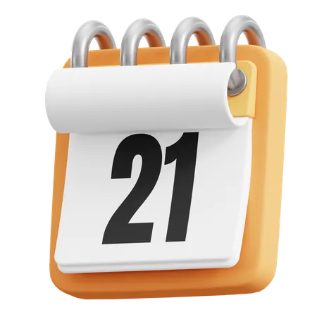 21 Date  3D Icon