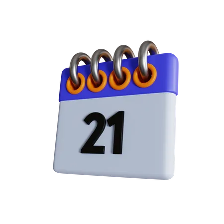 21 Date  3D Icon